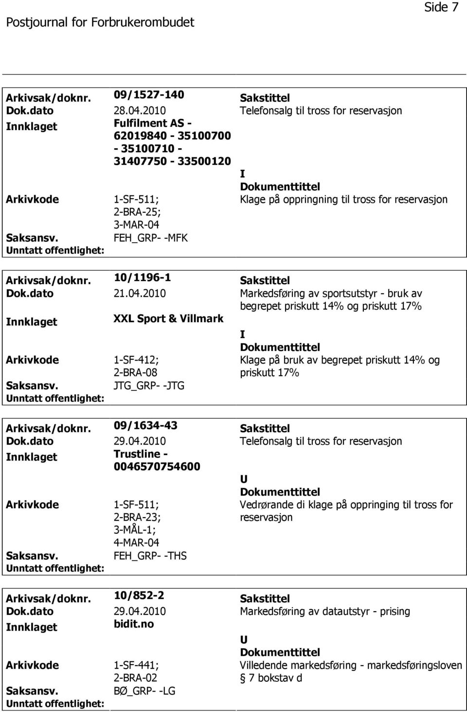 FEH_GRP- -MFK Arkivsak/doknr. 10/1196-1 Sakstittel Dok.dato 21.04.