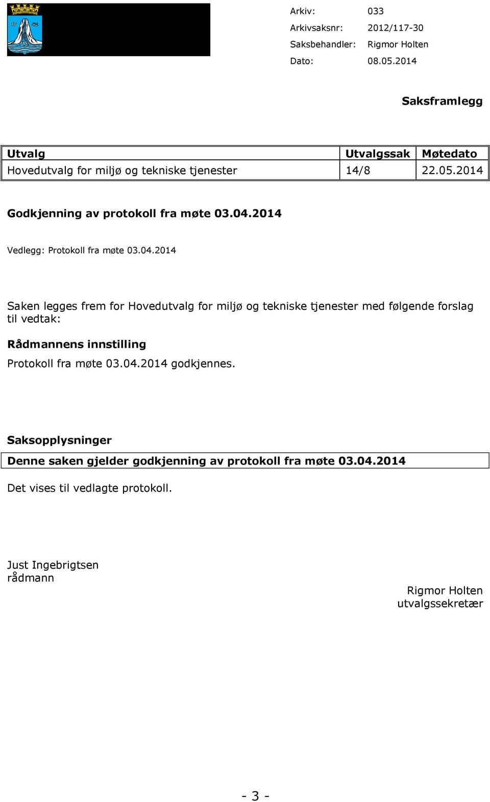 2014 Vedlegg: Protokoll fra møte 03.04.