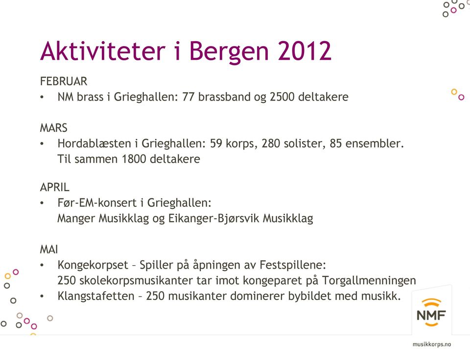 Til sammen 1800 deltakere APRIL Før-EM-konsert i Grieghallen: Manger Musikklag og Eikanger-Bjørsvik Musikklag