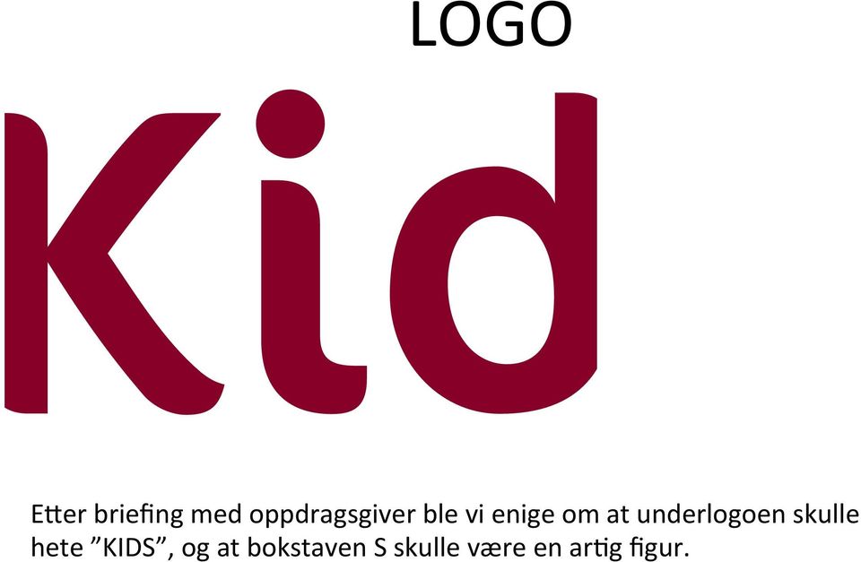 underlogoen skulle hete KIDS, og