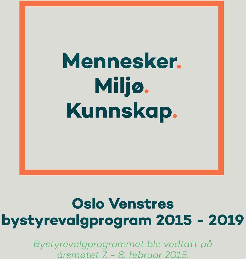 2015-2019 Bystyrevalgprogrammet