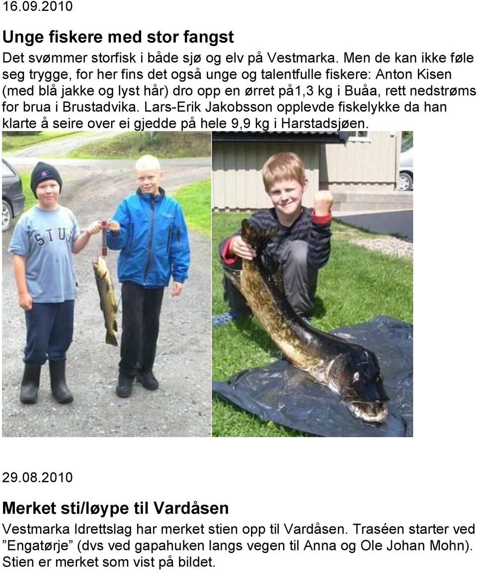 Buåa, rett nedstrøms for brua i Brustadvika. Lars-Erik Jakobsson opplevde fiskelykke da han klarte å seire over ei gjedde på hele 9,9 kg i Harstadsjøen.