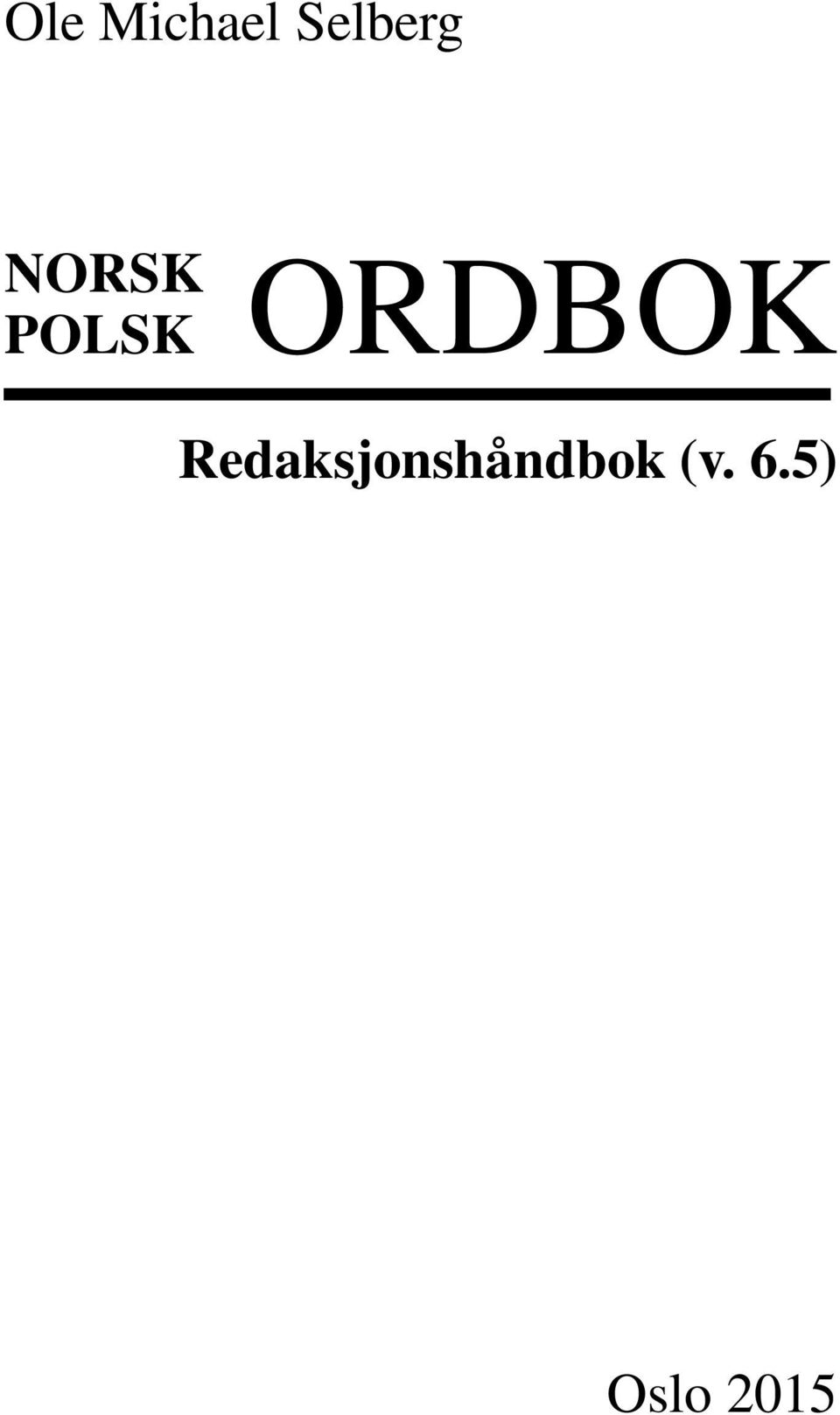 POLSK ORDBOK