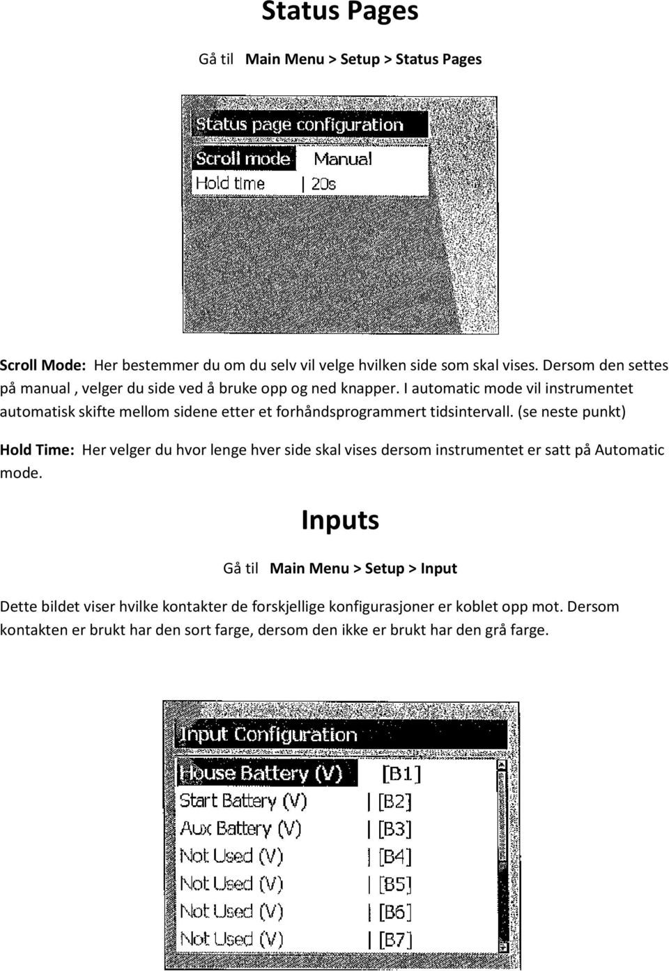 I automatic mode vil instrumentet automatisk skifte mellom sidene etter et forhåndsprogrammert tidsintervall.