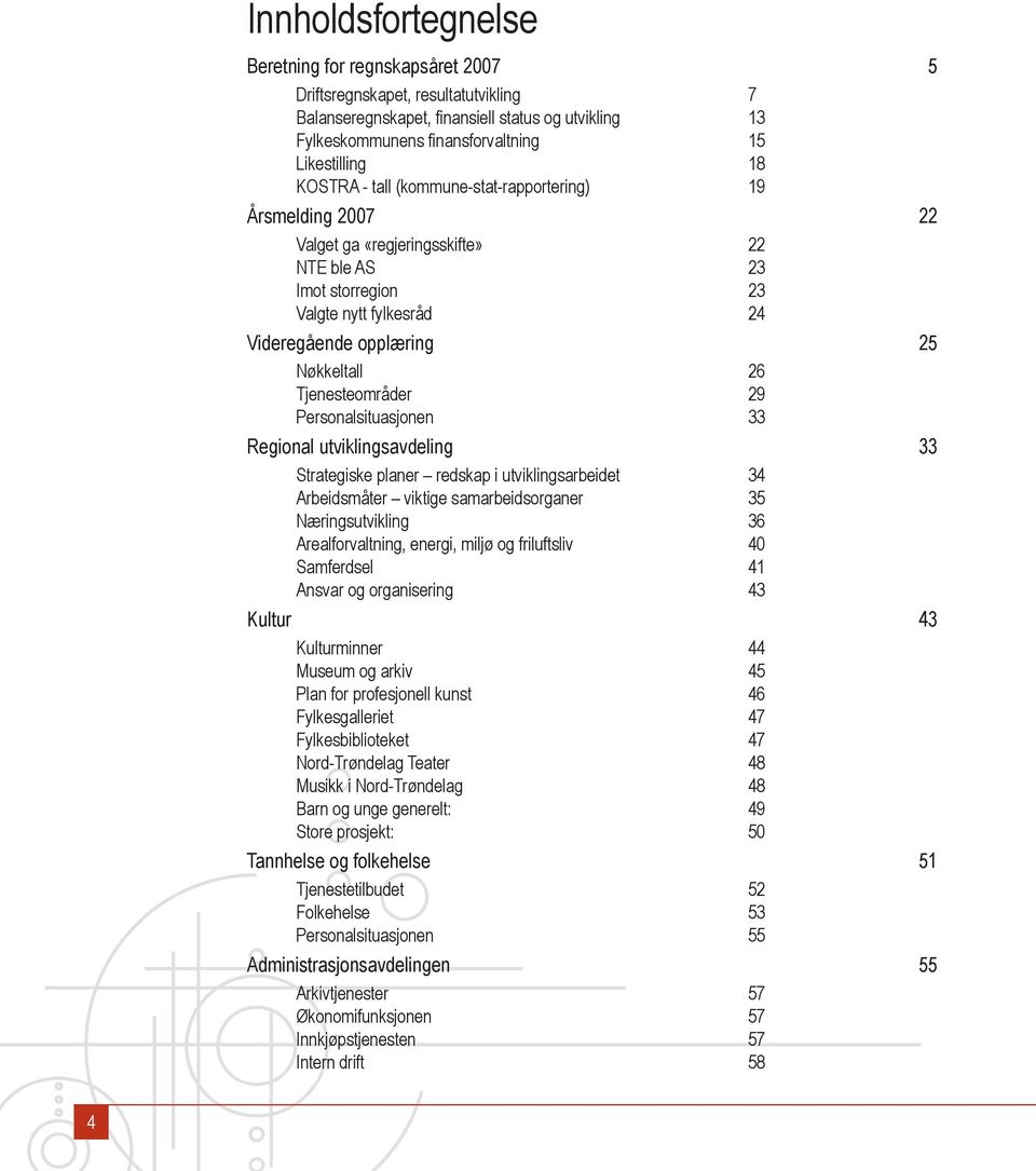 Tjenesteområder 29 Personalsituasjonen 3 Regional utviklingsavdeling 3 Strategiske planer redskap i utviklingsarbeidet 4 Arbeidsmåter viktige samarbeidsorganer 5 Næringsutvikling 6 Arealforvaltning,