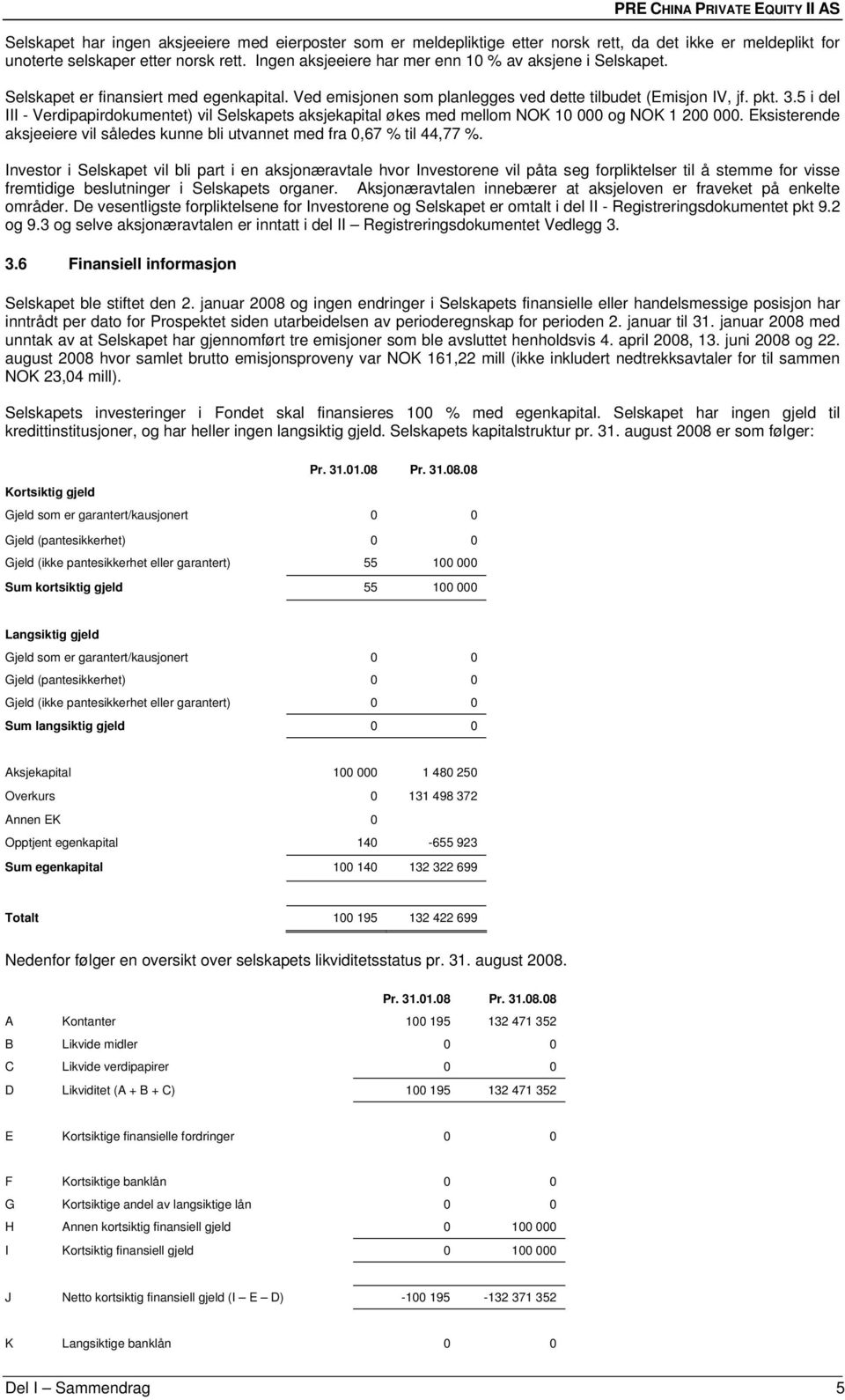 5 i del III - Verdipapirdokumentet) vil Selskapets aksjekapital økes med mellom NOK 10 000 og NOK 1 200 000. Eksisterende aksjeeiere vil således kunne bli utvannet med fra 0,67 % til 44,77 %.