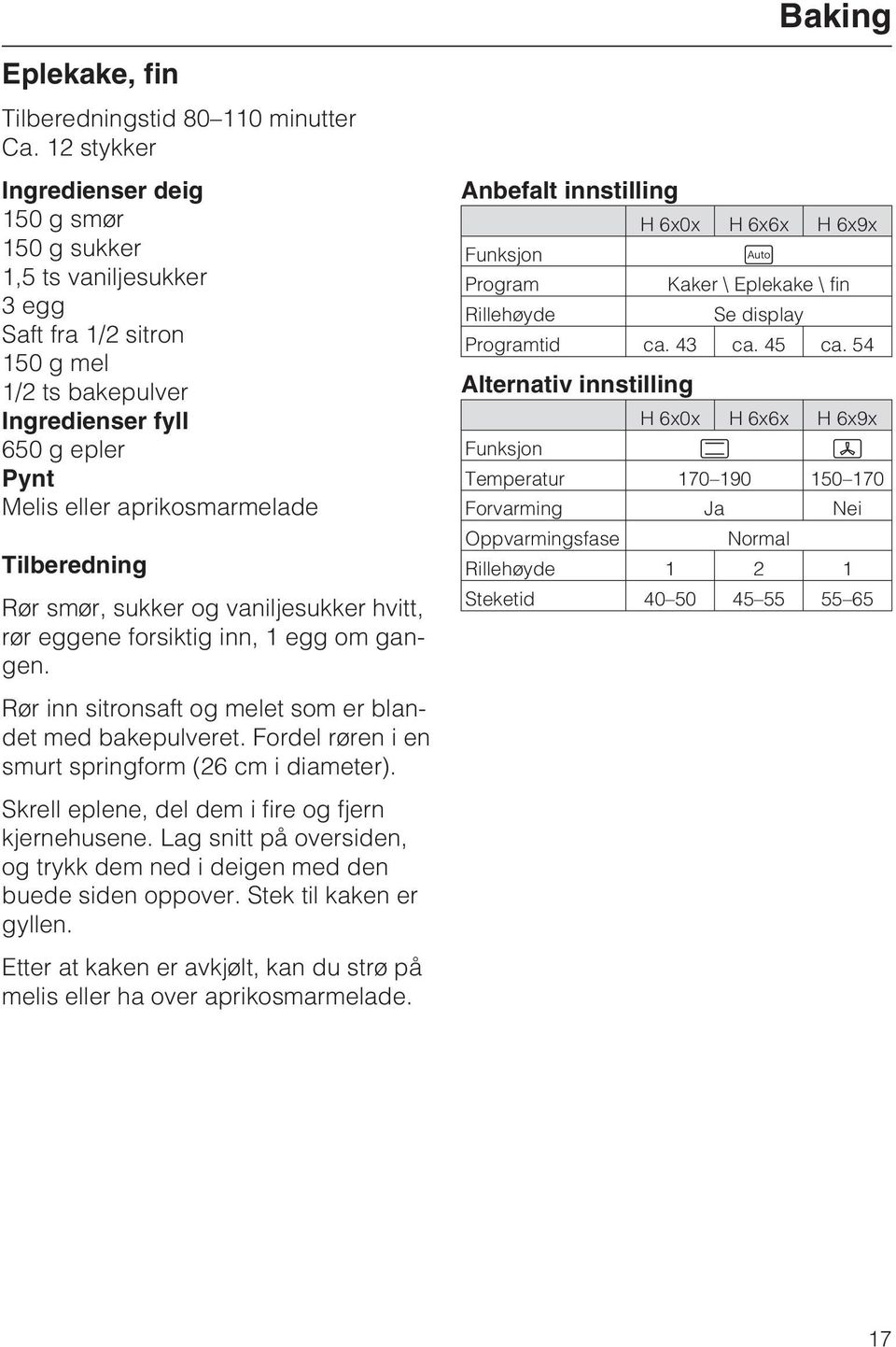 hvitt, rør eggene forsiktig inn, 1 egg om gangen. Rør inn sitronsaft og melet som er blandet med bakepulveret. Fordel røren i en smurt springform (26 cm i diameter).