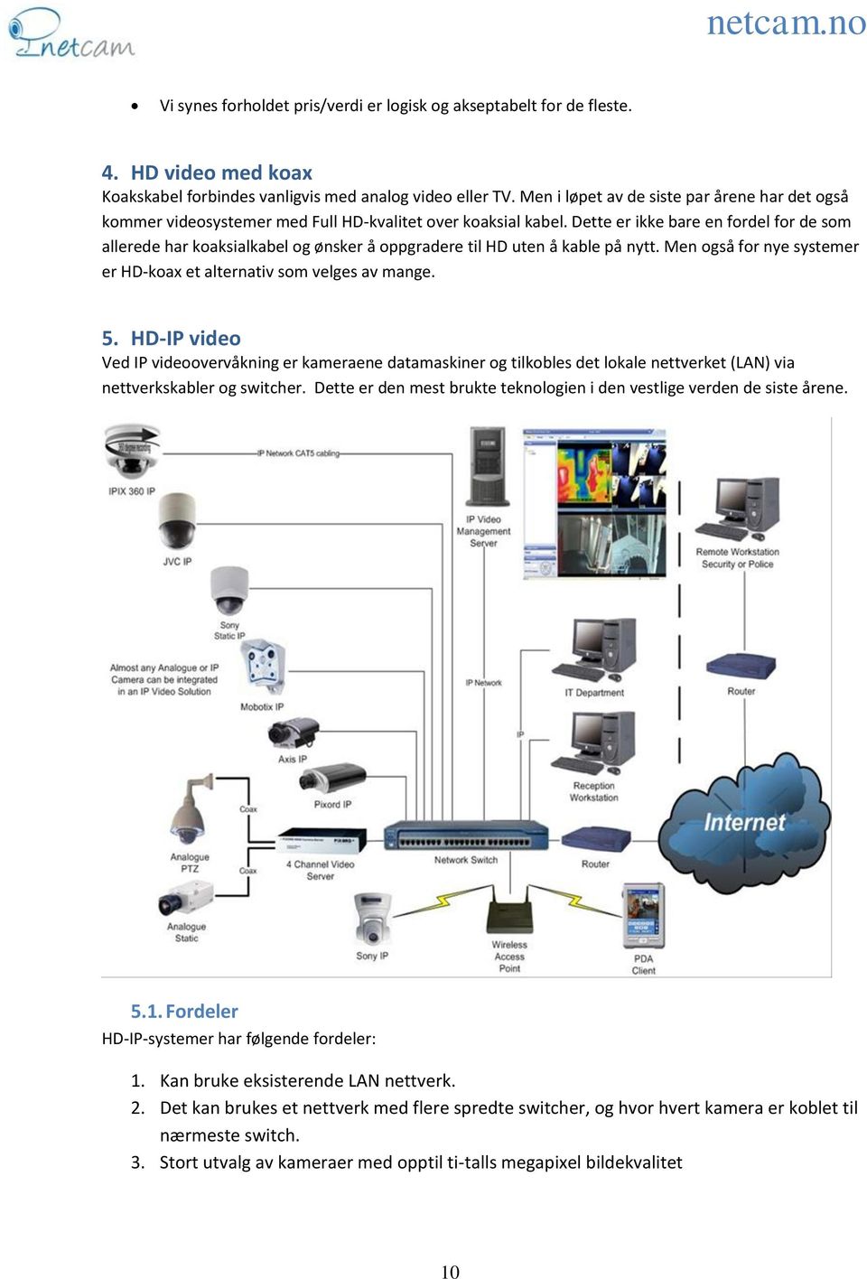 Dette er ikke bare en fordel for de som allerede har koaksialkabel og ønsker å oppgradere til HD uten å kable på nytt. Men også for nye systemer er HD-koax et alternativ som velges av mange. 5.