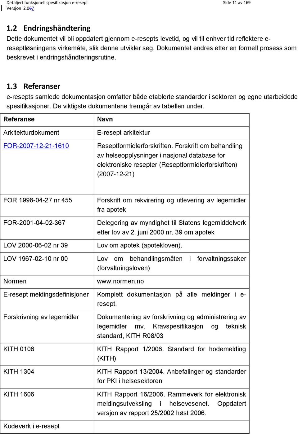 Dokumentet endres etter en formell prosess som beskrevet i endringshåndteringsrutine. 1.