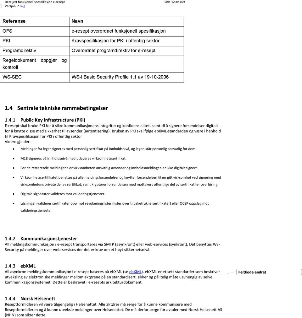 kontroll WS-SEC WS-I Basic Security Profile 1.1 av 19-10-2006 1.4 