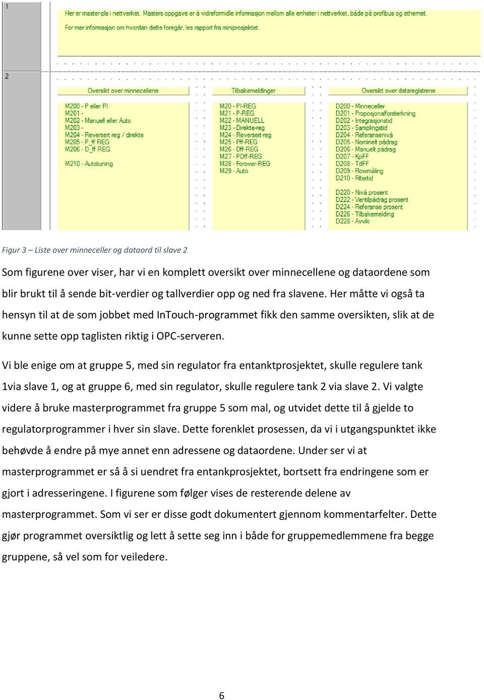 Vi ble enige om at gruppe 5, med sin regulator fra entanktprosjektet, skulle regulere tank 1via slave 1, og at gruppe 6, med sin regulator, skulle regulere tank 2 via slave 2.