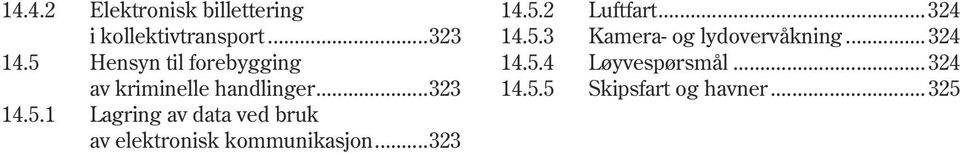 5.4 Løyvespørsmål...324 av kriminelle handlinger...323 14.5.5 Skipsfart og havner.