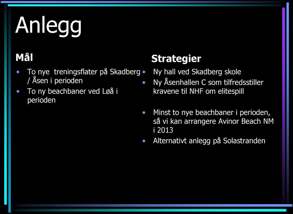 Åsenhallen C som tilfredsstiller kravene til NHF om elitespill Minst to nye