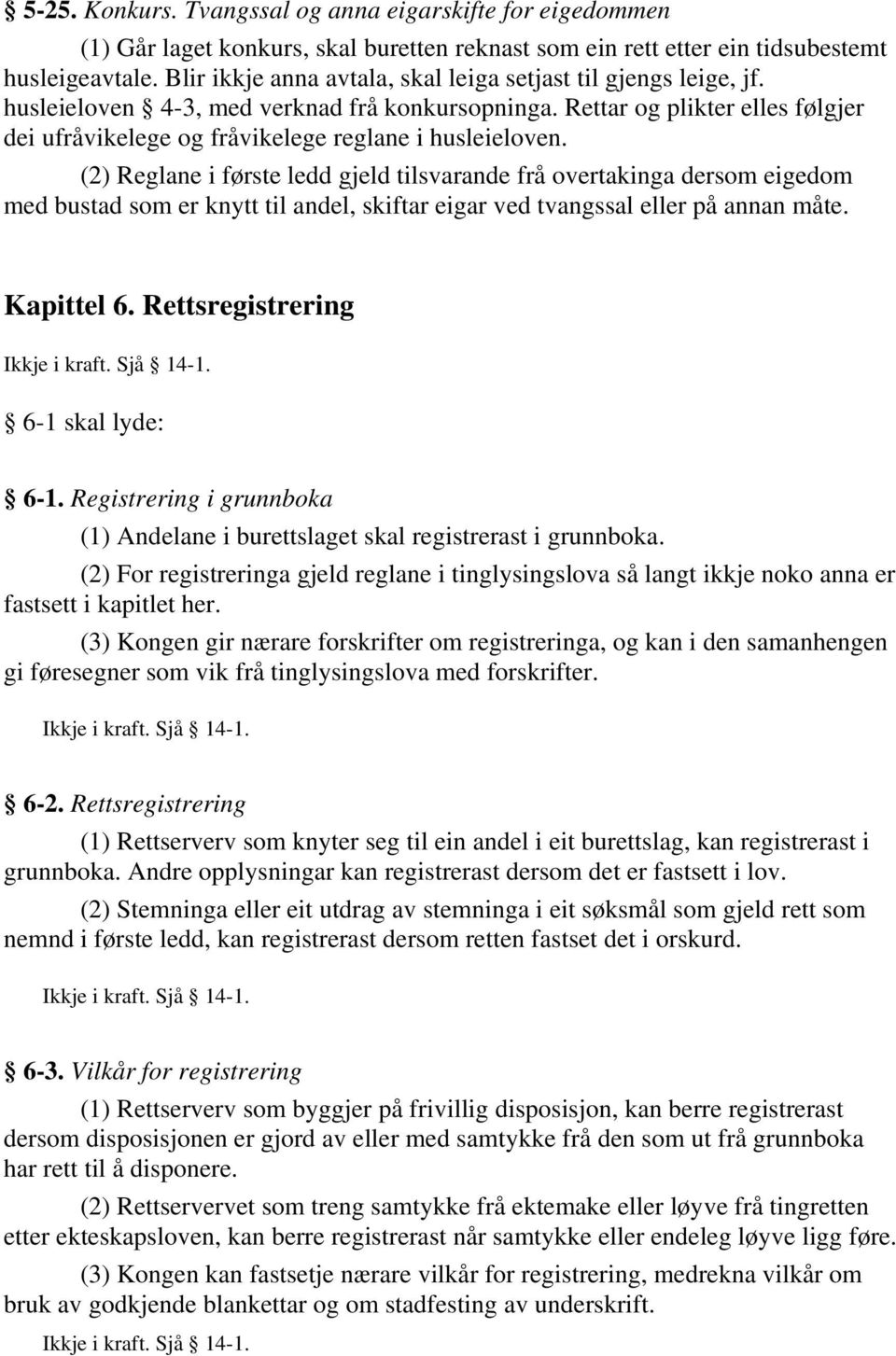 Rettar og plikter elles følgjer dei ufråvikelege og fråvikelege reglane i husleieloven.