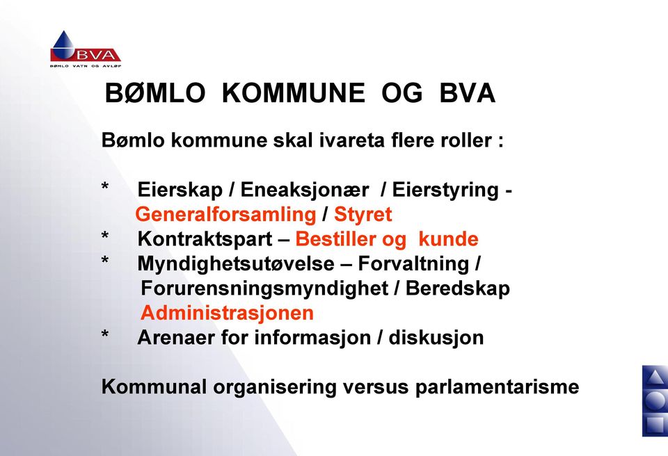 kunde * Myndighetsutøvelse Forvaltning / Forurensningsmyndighet / Beredskap