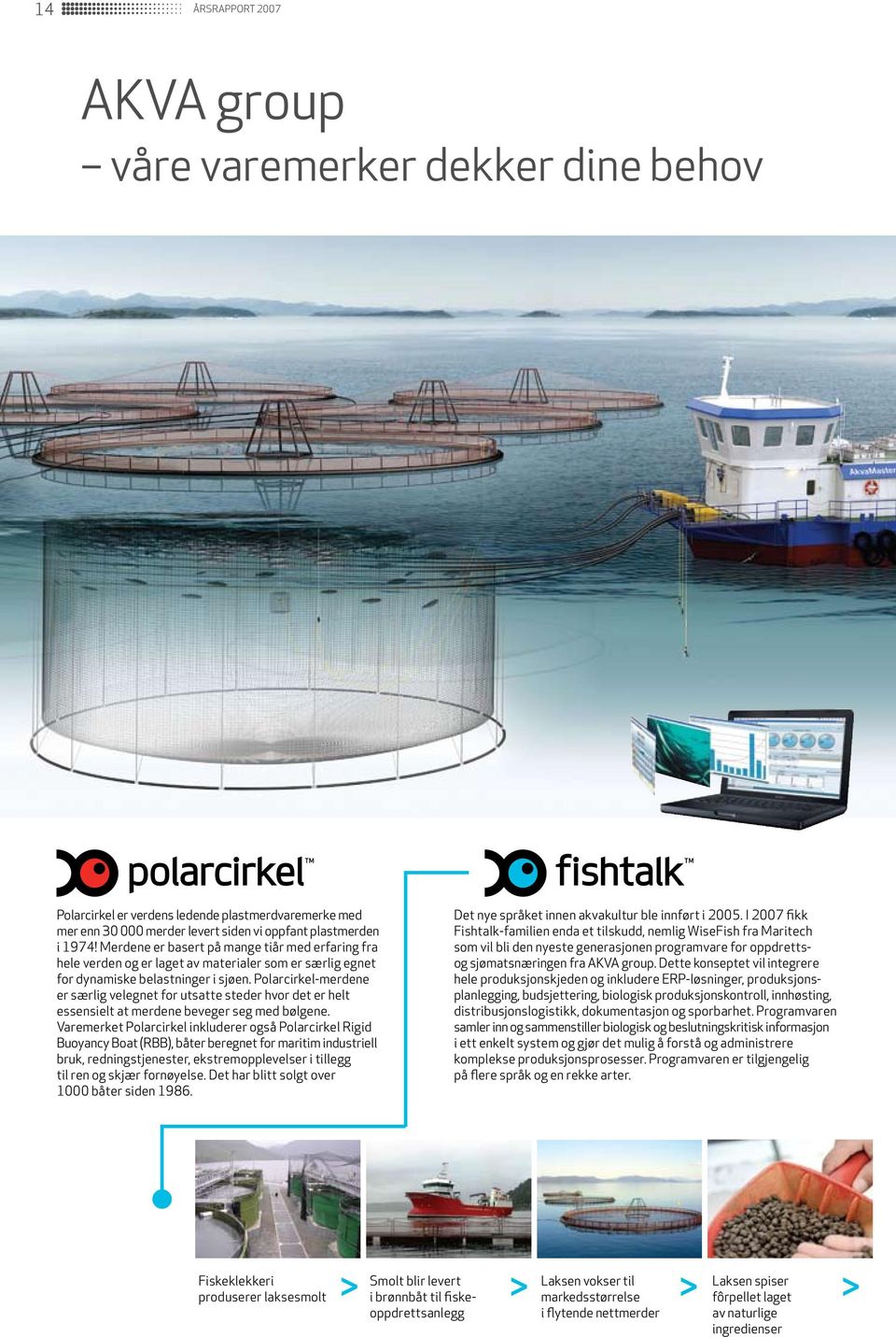 Polarcirkel-merdene er særlig velegnet for utsatte steder hvor det er helt essensielt at merdene beveger seg med bølgene.