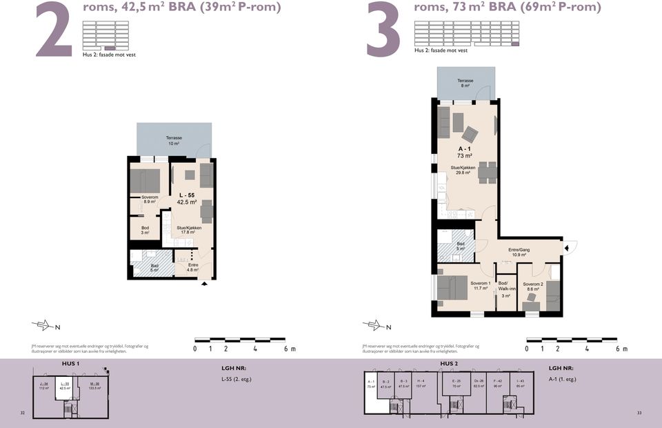 5 m² M - 56 133.5 m² L-55 (2. etg.