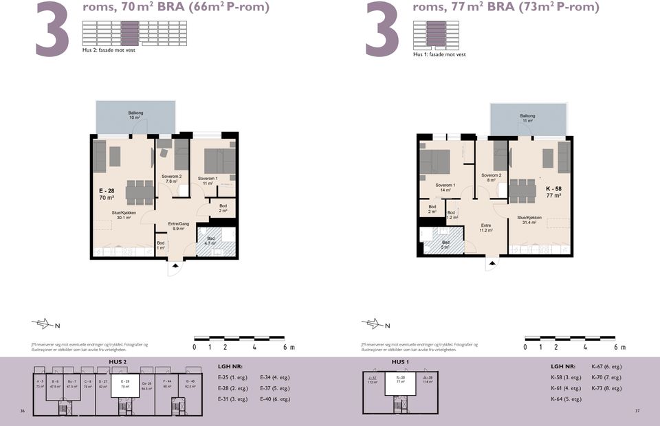 etg.) E-28 (2. etg.) E-34 (4. etg.) E-37 (5. etg.) J - 57 112 m² K - 58 77 m² Js - 59 114 m² K-58 (3.