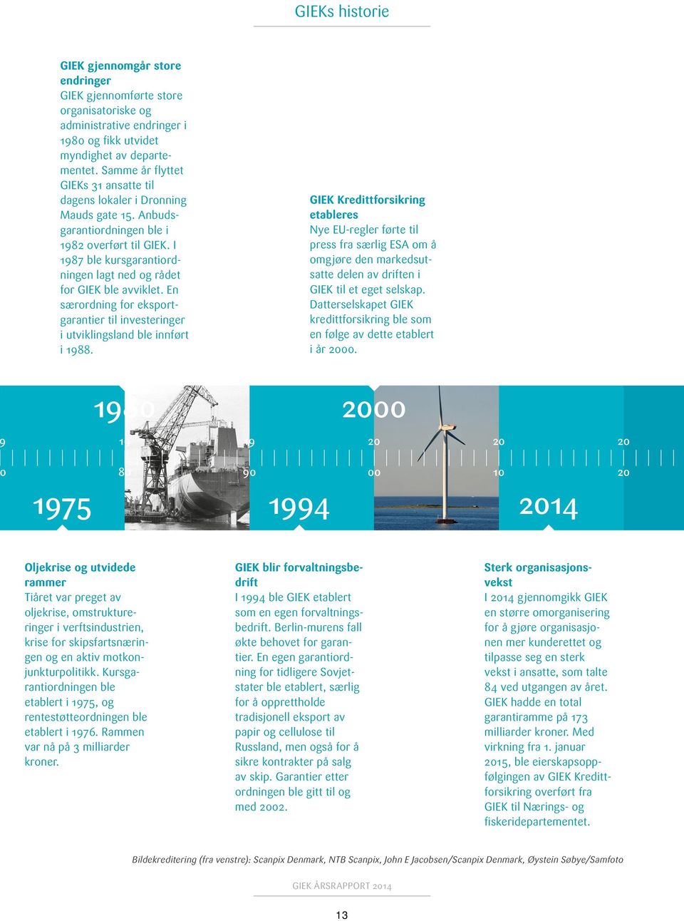 I 1987 ble kursgarantiordningen lagt ned og rådet for GIEK ble avviklet. En særordning for eksportgarantier til investeringer i utviklingsland ble innført i 1988.