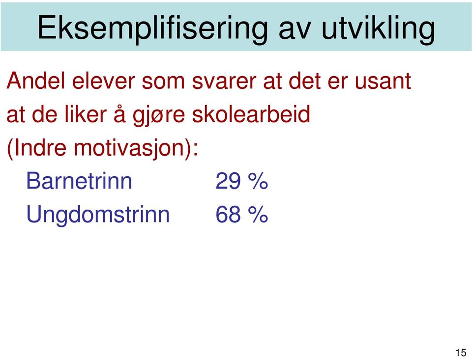 liker å gjøre skolearbeid (Indre