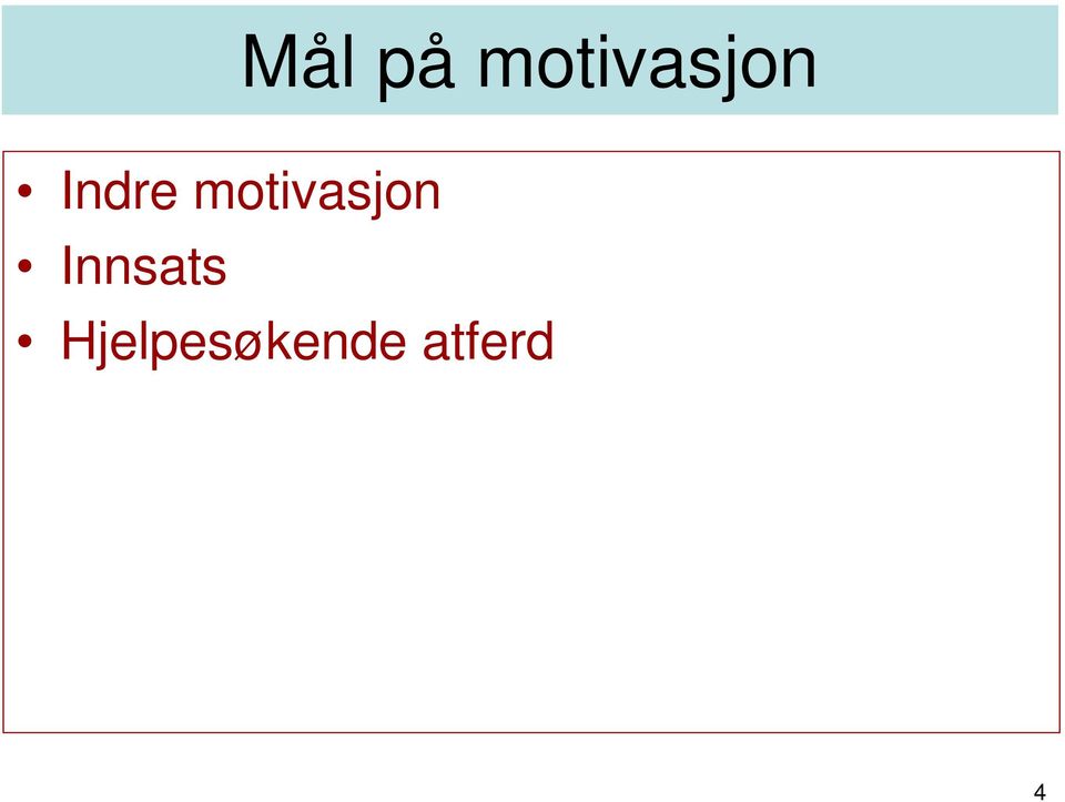 motivasjon