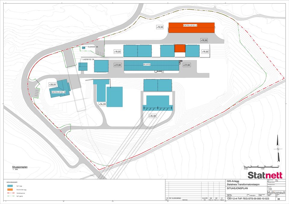 format Tegningens filnavn Underlagets filnavn Fag TVF Eiendomsgrense Nytt gjerde 00 FOR TILLEGGSSØKNAD 14.04.2015 OAE SNT LV Rev. Beskrivelse Dato Utarb.