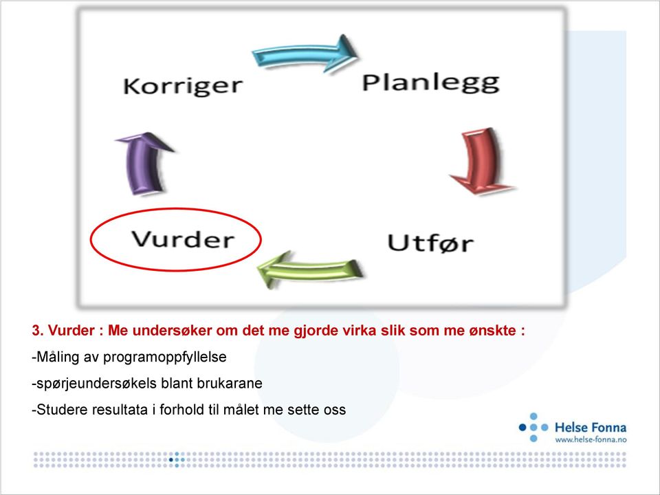 programoppfyllelse -spørjeundersøkels blant