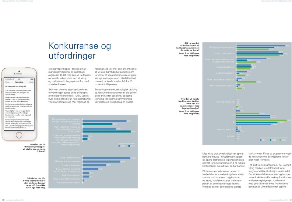 Vesentlig flere tror nå at sparebankene vil våge seg utenfor sitt eget lokalområde og satse både regionalt og nasjonalt.