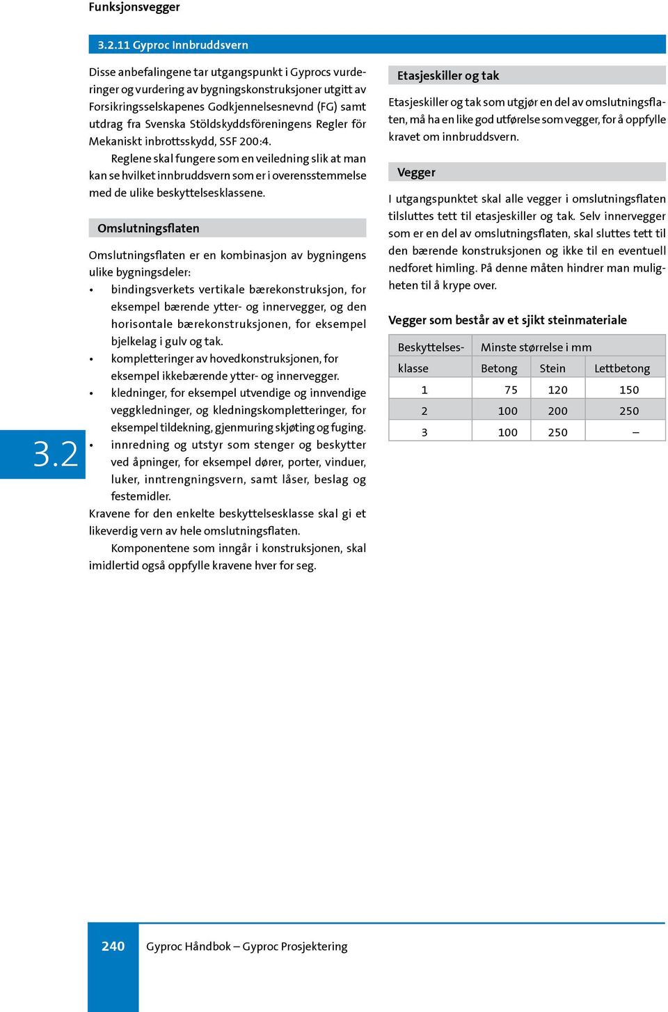 Reglene skal fungere som en veiledning slik at man kan se hvilket innbruddsvern som er i overensstemmelse med de ulike beskyttelsesklassene.