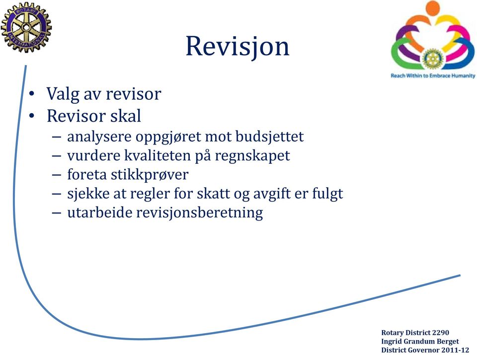 regnskapet foreta stikkprøver sjekke at regler for