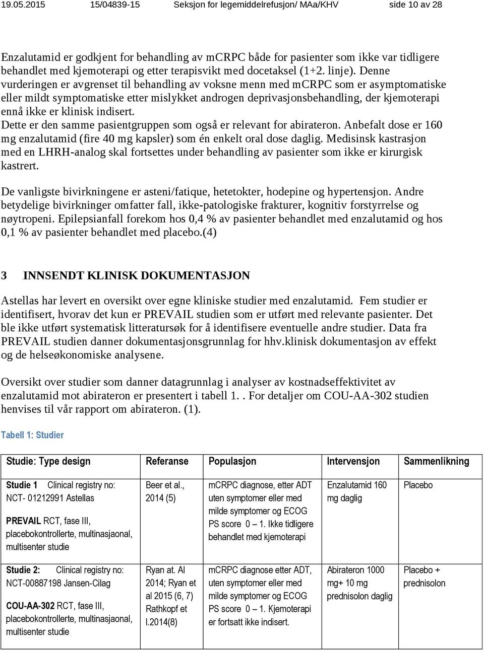 terapisvikt med docetaksel (1+2. linje).