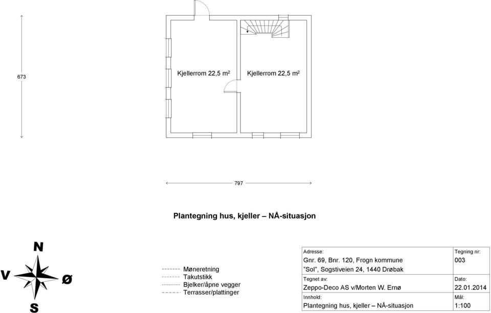 Møneretning Takutstikk Bjelker/åpne vegger