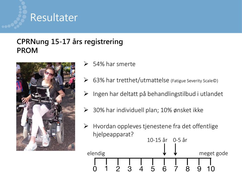 behandlingstilbud i utlandet 30% har individuell plan; 10% ønsket ikke