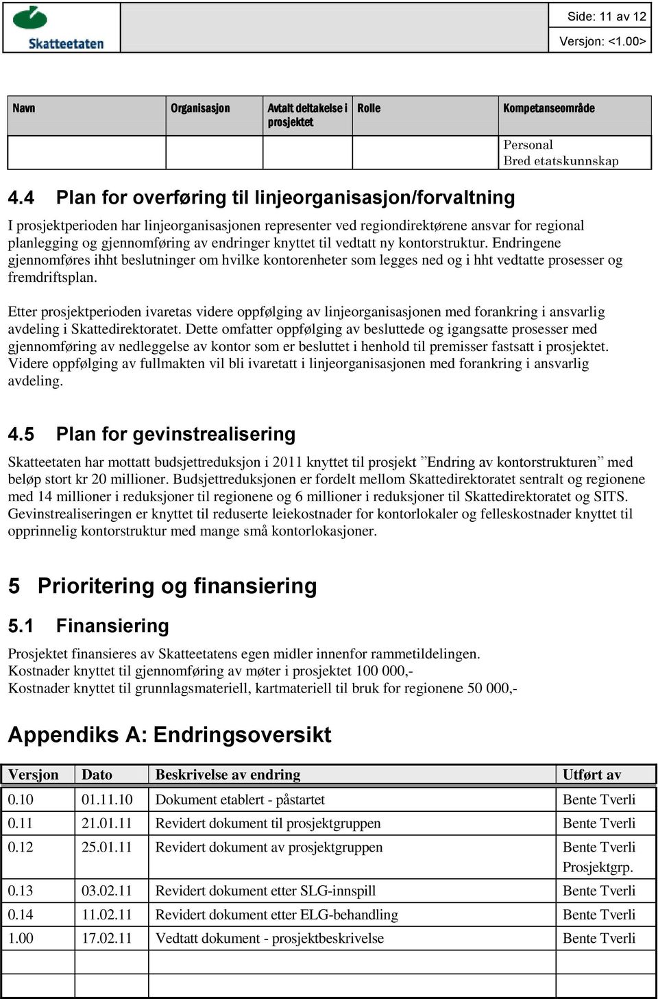 knyttet til vedtatt ny kontorstruktur. Endringene gjennomføres ihht beslutninger om hvilke kontorenheter som legges ned og i hht vedtatte prosesser og fremdriftsplan.