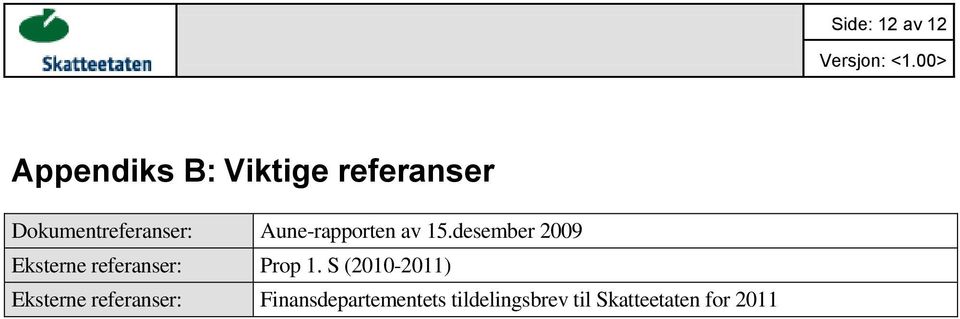 desember 2009 Eksterne referanser: Prop 1.