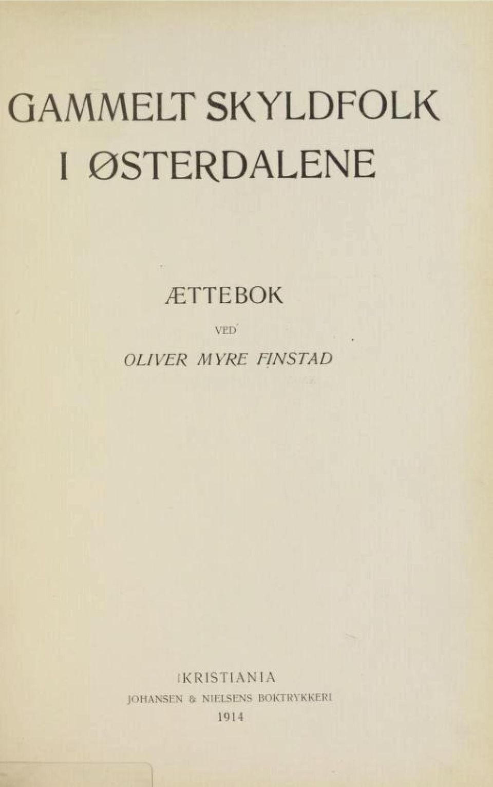 OLIVER MYRE FINSTAD