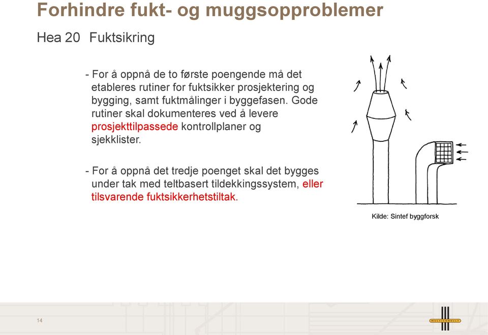 Gode rutiner skal dokumenteres ved å levere prosjekttilpassede kontrollplaner og sjekklister.