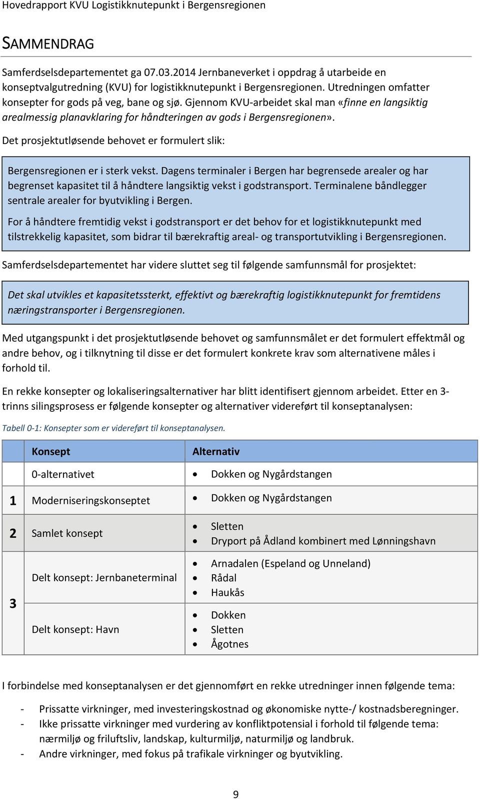 Det prosjektutløsende behovet er formulert slik: Bergensregionen er i sterk vekst.