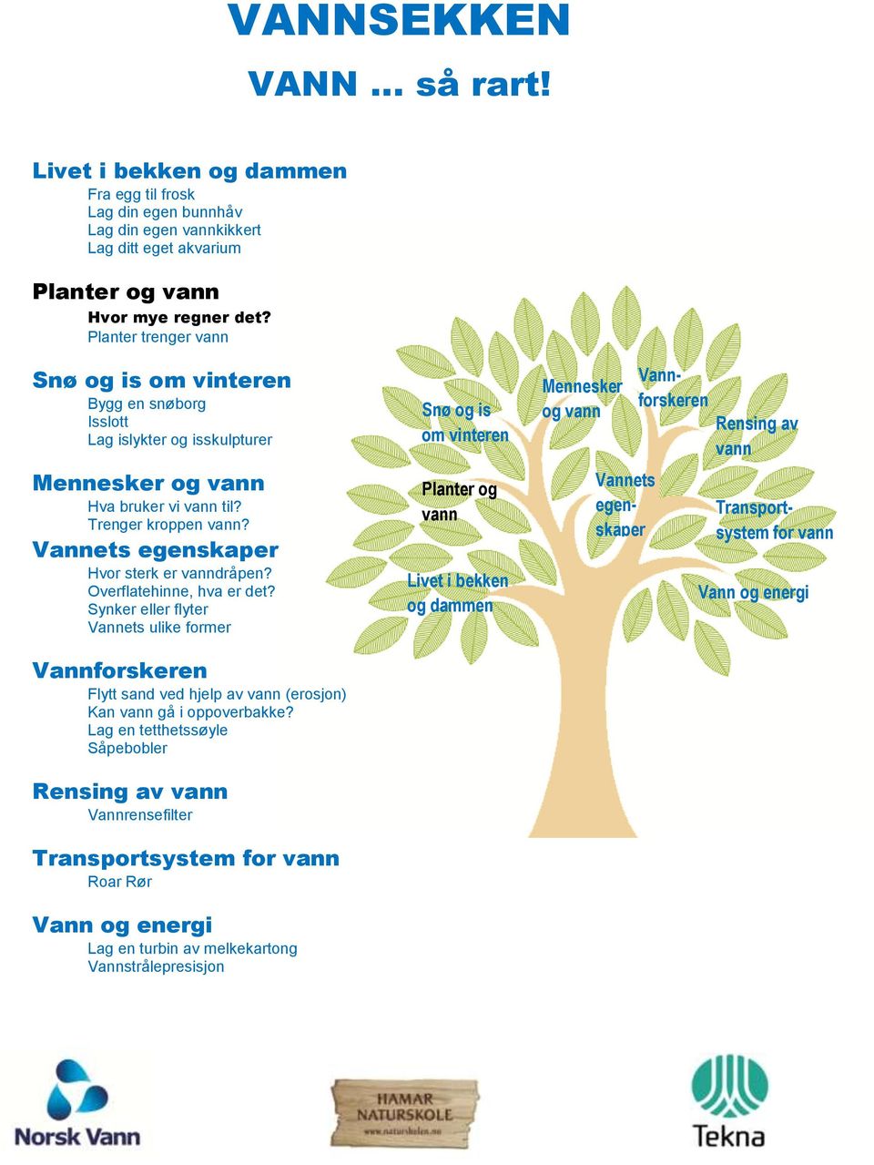 Overflatehinne, hva er det? Synker eller flyter Vannets ulike former Flytt sand ved hjelp av (erosjon) Kan gå i oppoverbakke?