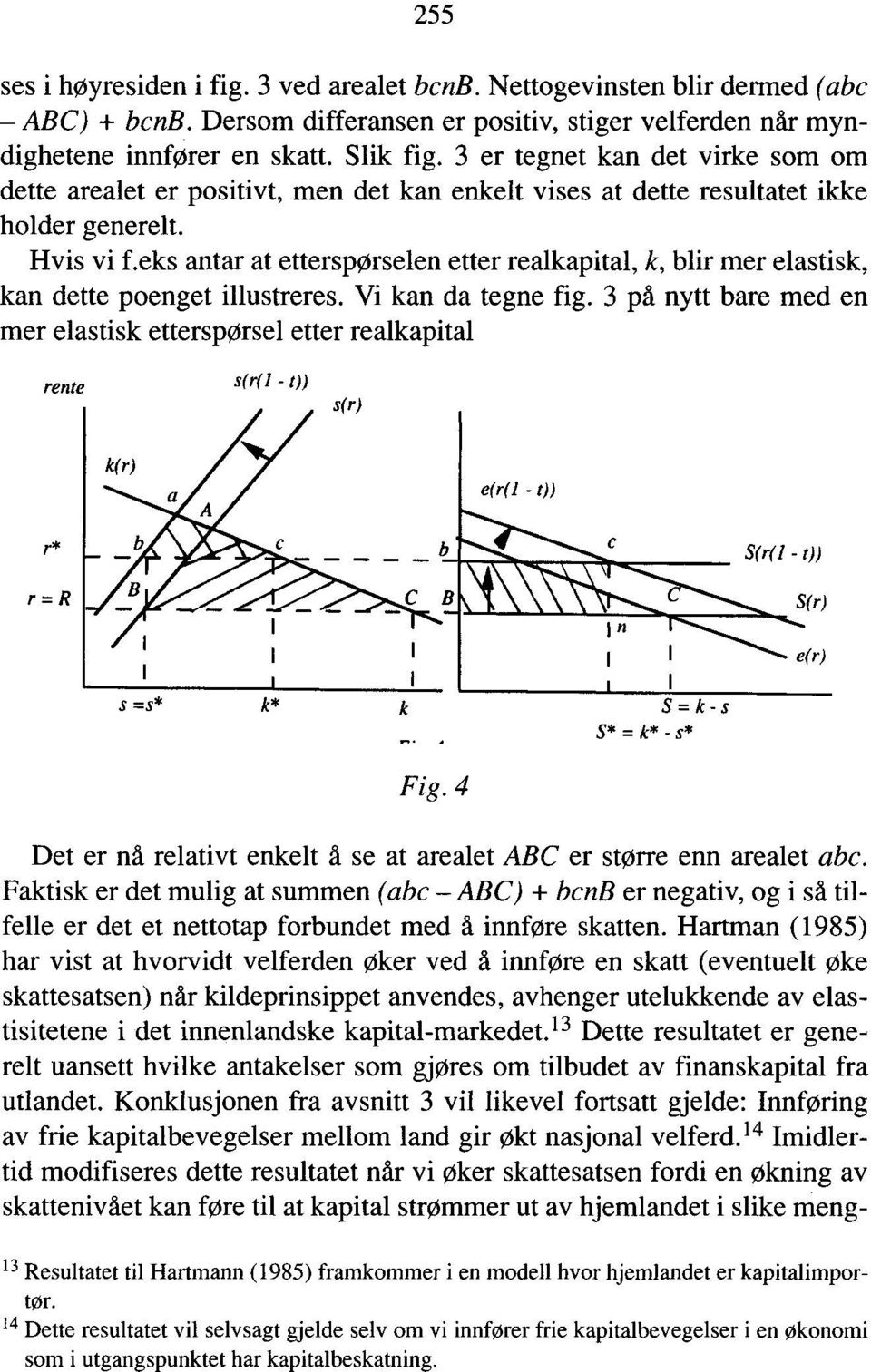 eks antar at etterspørselen etter realkapital, k, blir mer elastisk, kan dette poenget illustreres. Vi kan da tegne fig.