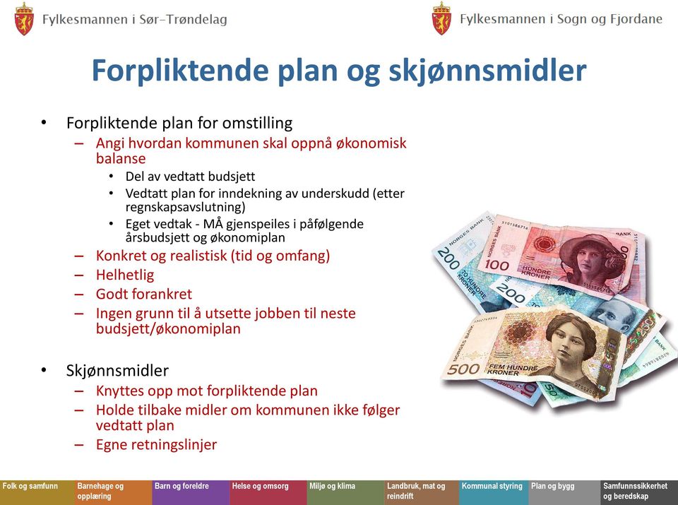 og økonomiplan Konkret og realistisk (tid og omfang) Helhetlig Godt forankret Ingen grunn til å utsette jobben til neste