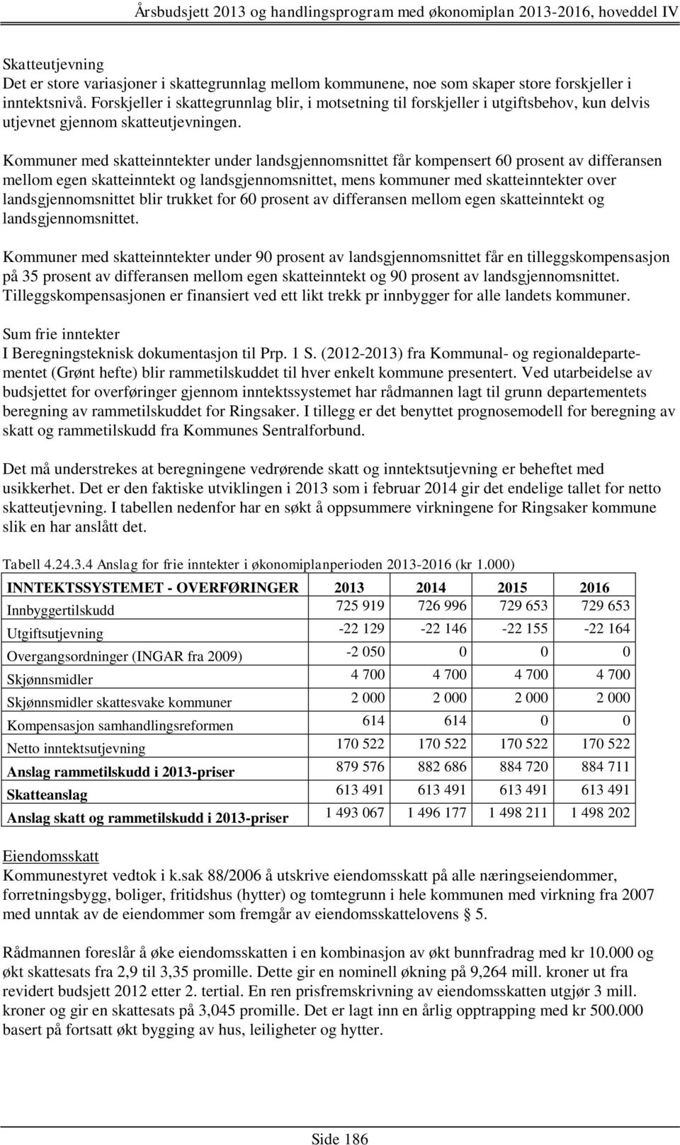 Kommuner med skatteinntekter under landsgjennomsnittet får kompensert 60 prosent av differansen mellom egen skatteinntekt og landsgjennomsnittet, mens kommuner med skatteinntekter over