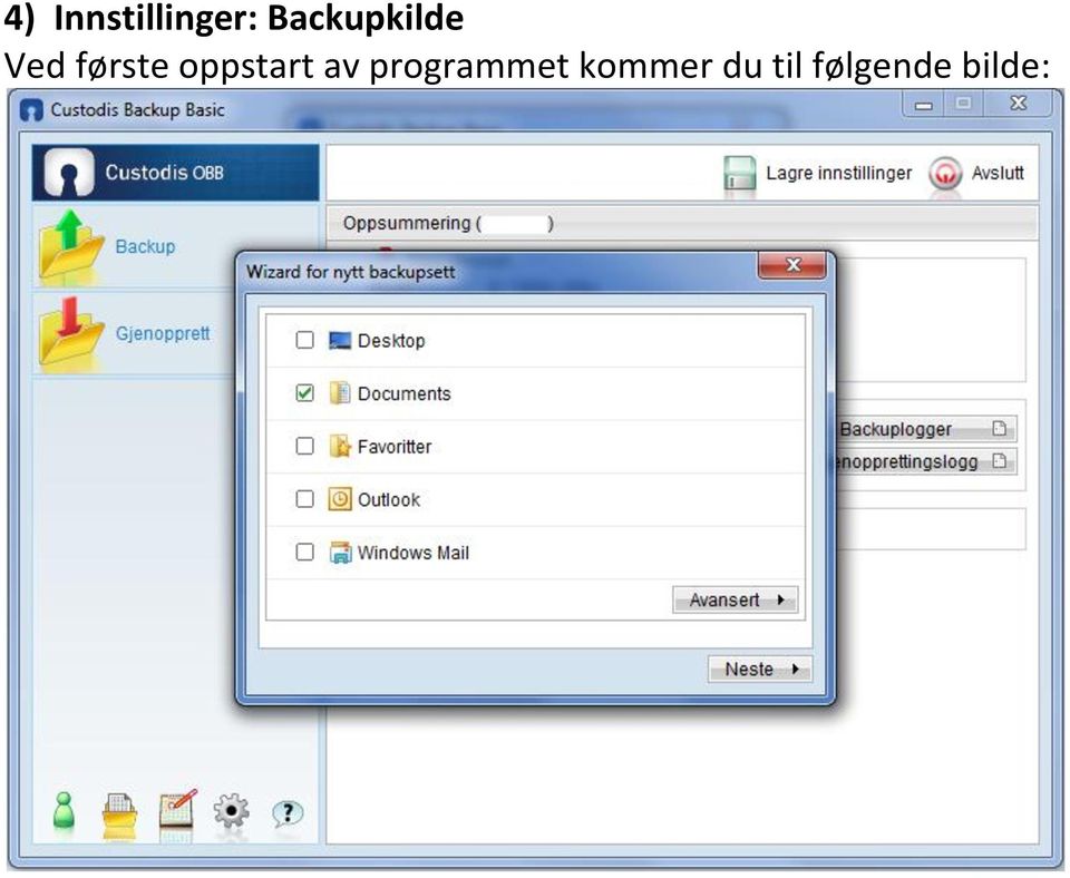 oppstart av programmet