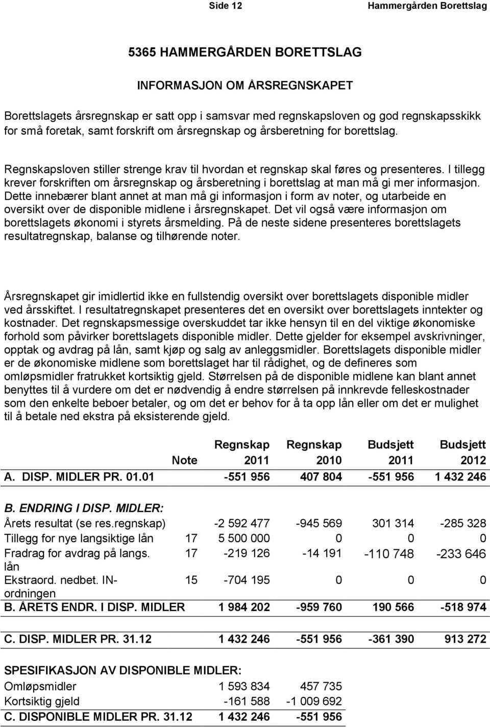 I tillegg krever forskriften om årsregnskap og årsberetning i borettslag at man må gi mer informasjon.