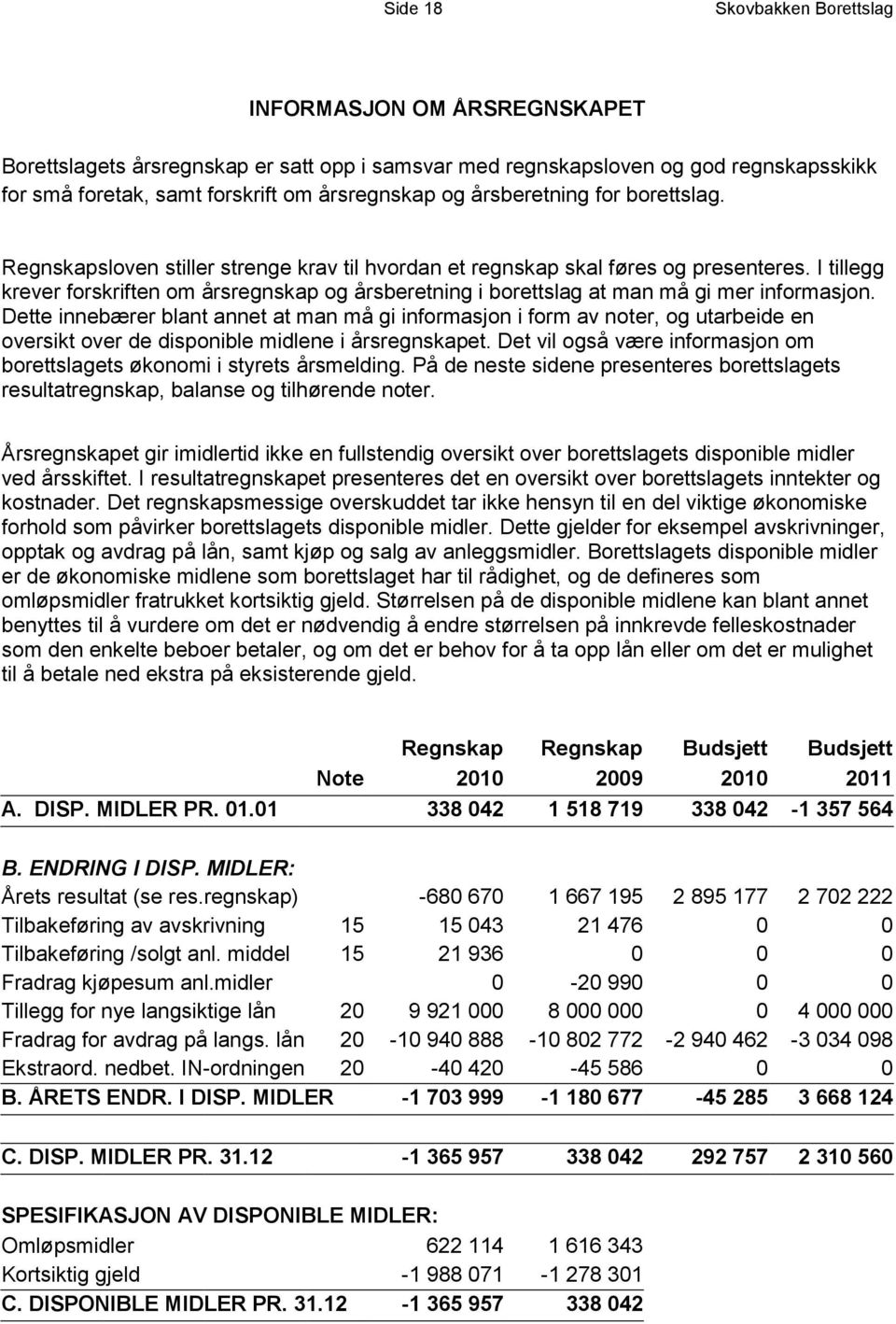 I tillegg krever forskriften om årsregnskap og årsberetning i borettslag at man må gi mer informasjon.