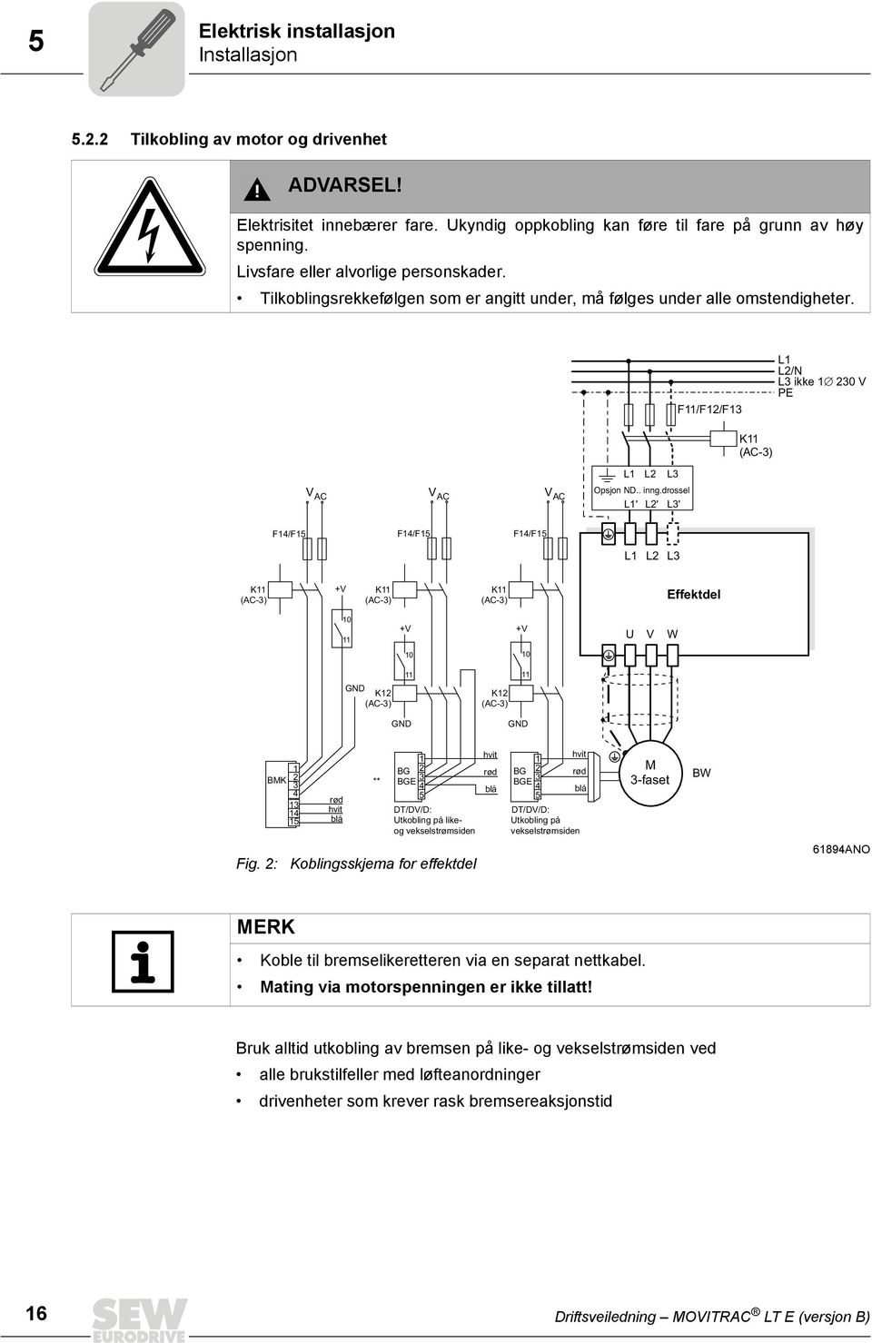 F11/F12/F13 L1 L2/N L3 ikke 1 230 V PE K11 (AC-3) V AC V AC V AC L1 L2 L3 Opsjon ND.. inng.