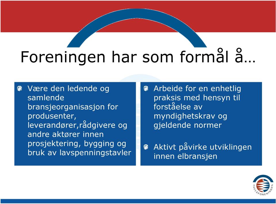 og bruk av lavspenningstavler Arbeide for en enhetlig praksis med hensyn til