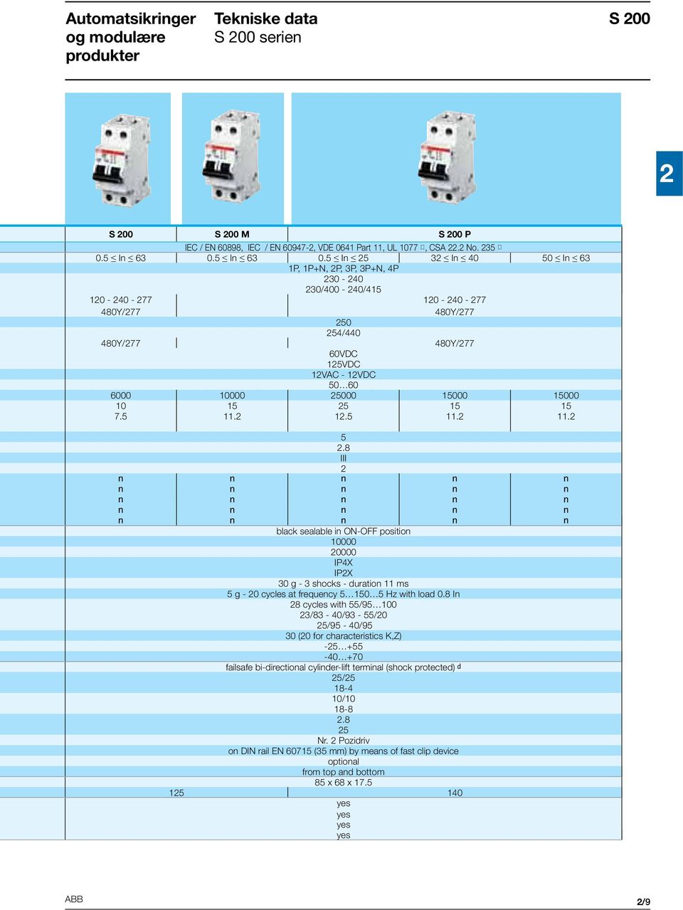 5 In 5 3 In 40 50 In 63 1P, 1P+N, P, 3P, 3P+N, 4P 30-40 30/400-40/415 10-40 - 77 10-40 - 77 480Y/77 480Y/77 50 54/440 480Y/77 480Y/77 60VDC 15VDC 1VAC - 1VDC 50 60 6000 10000 5000 15000 15000 10 15 5