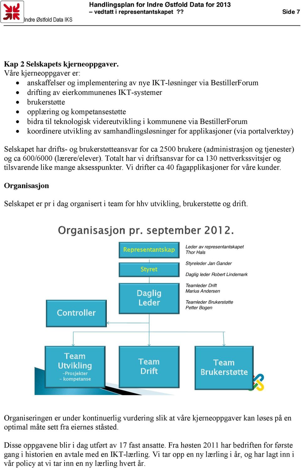 videreutvikling i kommunene via BestillerForum koordinere utvikling av samhandlingsløsninger for applikasjoner (via portalverktøy) Selskapet har drifts- og brukerstøtteansvar for ca 2500 brukere