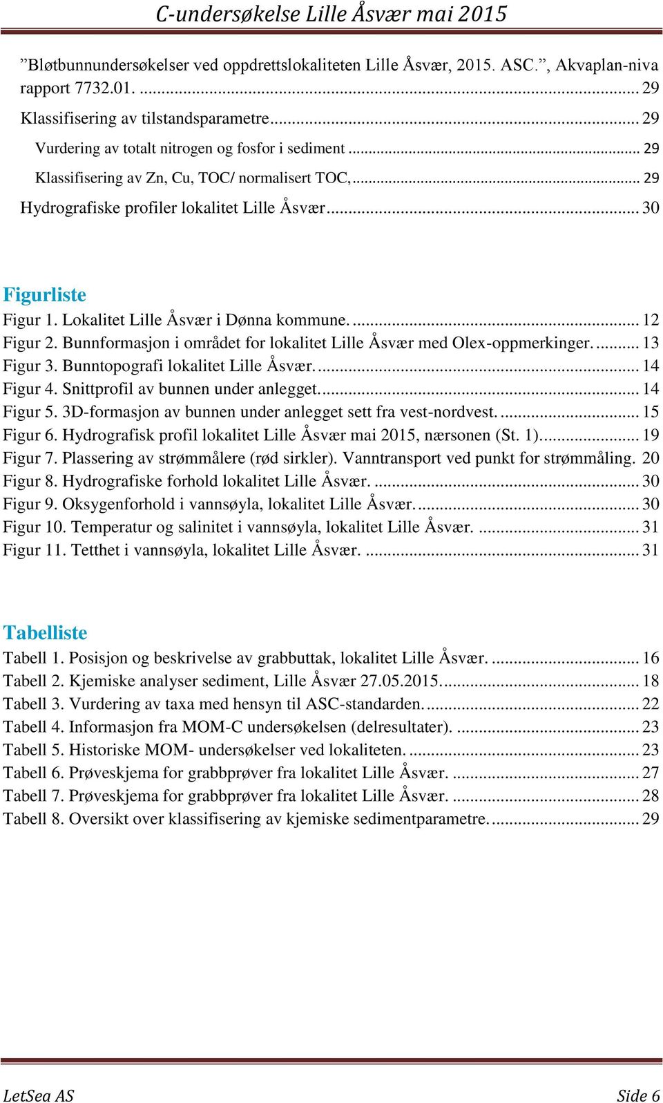 Bunnformasjon i området for lokalitet Lille Åsvær med Olex-oppmerkinger.... 13 Figur 3. Bunntopografi lokalitet Lille Åsvær.... 14 Figur 4. Snittprofil av bunnen under anlegget.... 14 Figur 5.